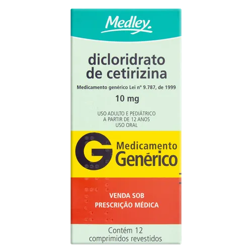 CETIRIZINA 10MG MEDLEY 12COMP