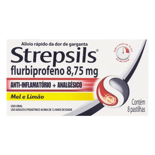 STREPSILS MEL E LIMAO 8PASTILH