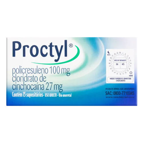 PROCTYL SUPOSITORIO C/15